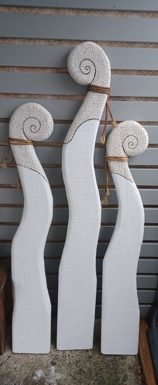 White Koru plain 3 set